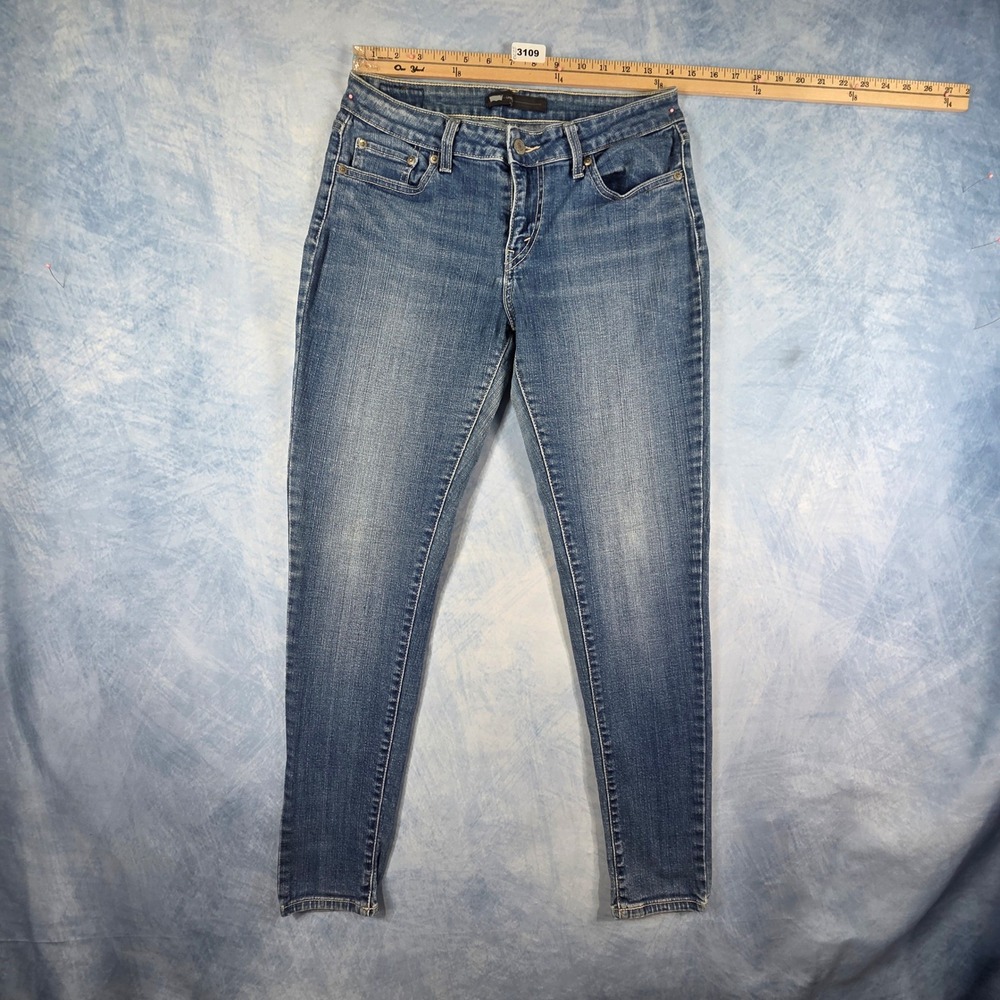 Levis Legging Skinny Jeans Womens 30x30 Medium Wash Blue Denim Mid Rise 5247